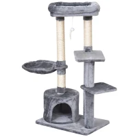 PawHut 43"H Nest Level Cat Tree Scratcher Kitty Condo(m-9)