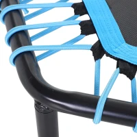 Soozier 4.5ft Exercise Trampoline, Portable & Foldable Fitness Trampoline Rebounder with 3-Level Adjustable T-Bar, Great for Adults Kids Working Out, Blue(m-9)
