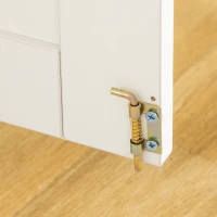 PawHut 29.5" Wooden Dog Cage with Windows, End Table Furniture Style, Modern Pet Kennel with Lockable Doors Elevated Base for Small and Medium-sized Dogs, White(m-9)