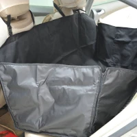 PawHut 46"L Waterproof Pet Car Seat Cover Dog Hammock Mat Puppy Cat Travel Seat Liner Barrier Black(m-4)