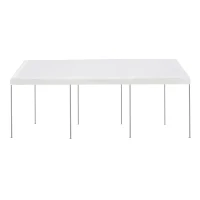 Outsunny 10' x 20' Heavy Duty Outdoor Carport Awning/Canopy with Weather-Fighting Material & Anchor Kit, White(m-10)