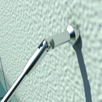 HomCom Laminated Glass Door Canopy Awnings Brush Stainless Support System Connecting Mounting Kit(m-4)