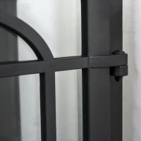 HOMCOM Electric Fireplace Heater, Fireplace Stove with Realistic LED Flames and Logs, Remote Control and Overheating Protection, 1400W, Black(m-10)