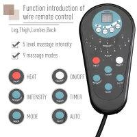 HOMCOM 152° Adjustable Electric Power Lift Recliner Massage Chair Linen Surface w/ 8 Vibration Points 2 Remote Living Room Office Furniture - Brown(m-7)