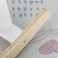 Qaba Wooden Rocking Horse Toddler Wood Ride-on Toys for 3-6 Years w/ Safety Guardrail(m-10)