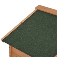 PawHut 53" Wooden Rabbit Hutch Bunny House Poultry Cage With Outdoor Run, Removable Tray, Ramp and Weatherproof Roof(m-13)