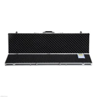 HOMCOM 43.7” Hard Gun Guard Case Rifle Storage Travel Carry Pistol Handgun Shotgun Lockable Black(m-4)