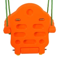 Qaba Kids Smiling Swing Steel Frame Child Hanging 1+ Years(m-7)