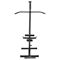 Soozier Power Rack Exercise Pulldown Weight Machine with 5 Adjustable Cable Positions for Strengthening Many Muscle Groups Home Gym, 41" x 47" x 71"(m-9)