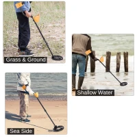 Outsunny Metal Detector w/ Adjustable Sensitivity Gold Search Device(m-4)