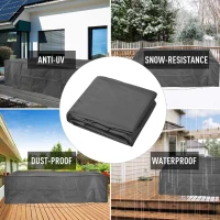 Outsunny 97" x 65" x 26" Weatherproof Outdoor Sectional Patio Furniture Cover with Ultimate Weather Protection, Gray(m-5)