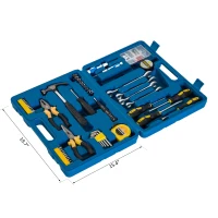 DURHAND 92 Pieces Mechanics Tool Set Home Garage Vehicle Test Repair Maintenance(m-2)