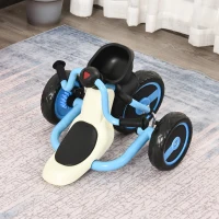 Qaba 3 Wheel Foldable Kids Tricycle Walking Toddler Bike for for 3-5 Year-old Boys & Girls Blue(m-4)