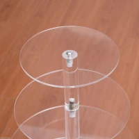 HomCom 6 Tier Cupcake Stand Circle Acrylic Wedding Party Cake Stand Bakeware, Transparent(m-9)