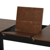 HomCom Expandable Folding Kitchen Dining Table with Elegant Natural Wood Design & Sturdy Construction - Walnut(m-16)