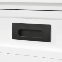 HOMCOM Console Table with 2 Storage Drawers and Open Shelf, Modern Sofa Table for Hallway, Living Room, or Bedroom, White(m-10)