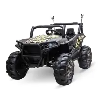 Aosom 12V Kids Ride On Truck, 10Ah Electric Car Off-Road UTV with Bluetooth, Remote Control, Suspensions, USB, MP3, Lights, 3 Speeds & 4 Motors, Green(m-1)