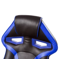 HOMCOM Gaming Racing Chair Rocking Function Computer Seat High Back Adjustable Padded Armrest Home Office Blue(m-8)