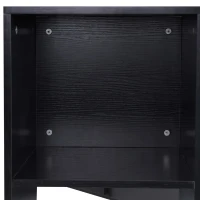 HOMCOM 55" 360° Rotating Corner Computer Desk Modern L-Shaped Home Office Workstation with 3-Tier Storage Shelves, Bookshelf, Black(m-10)