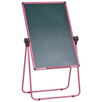 Vinsetto Foldable and Height Adjustable U-Stand Double Sided Whiteboard Chalkboard Easel(m-2)