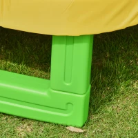 Outsunny 7FT Heavy-Duty Trampoline for Kids Outdoor Toys, Small Backyard 7' Trampoline with Net, Exercise Toy for Kids 3-12, Yellow(m-14)