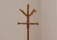 Monarch 73" Traditional 12-Hook Wooden Coat Tree Hanger Rack - Oak Finish(m-3)