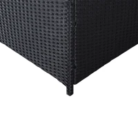 Outsunny Indoor Outdoor Rattan Garden Storage Box Unit Patio Furniture Chest(m-5)