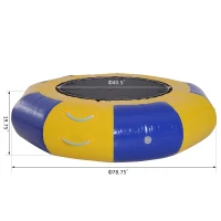 Soozier Inflatable Water Trampoline Bouncer Jumping PVC with Pump Outdoor Summer Swim Platform(m-3)