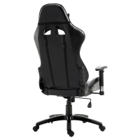 HOMCOM Executive Gaming Racing Office Chair Ergonomic Recliner Adjustable Swivel PU Padded Home Office Black(m-9)