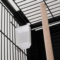 PawHut Metal Bird Parrot Cage With Rolling Standing 5ft w/ perches and bowls Black(m-17)