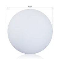 HOMCOM 16" RGB Waterproof Rechargeable Adjustable Color Changing Ball with Remote Control(m-3)