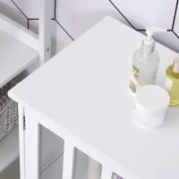 kleankin Contemporary Storage Cabinet, Cupboard Buffet Credenza with 2 Doors for Multifunction in Kitchen, Hallway, Living Room, White(m-12)