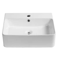 kleankin Rectangle Porcelain Art Basin Above Counter Ceramic Bathroom Vessel Vanity Sink(m-2)