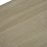 HOMCOM Rolling Garment Rack 2 Shelves Hanging Rods Oak(m-9)