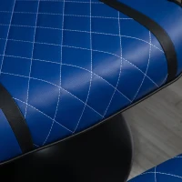 Vinsetto High Back Video Gaming Recliner with Ottoman, Racing Style PC Computer Office Chair, Swivel with Headrest & Lumbar Support, Adjustable Height, Blue/Black(m-15)