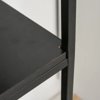 HOMCOM Modern 7 Tier Bookshelf Bookcase Utility Storage Shelf Organizer for Home Office with Display Rack Metal Frame, Walnut(m-11)