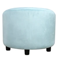 Qaba Velvet Kids Armchair Kids Furniture with Armrest, Plastic Legs - Blue(m-4)