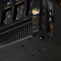 HOMCOM Electric Fireplace Insert Log with Realistic Ember Bed, Fireplace Heater with Remote Control, and 8H Timer, 1500W, Black(m-14)