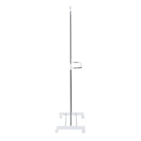 HomCom Rolling Extendable Clothes Rack Adjustable Double Rods Garment Hanger with Shoe Rack and Brake Wheels(m-5)