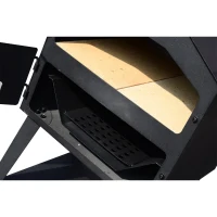 Outsunny Patio Pizza Oven Barbecue Grill Trolley Charcoal BBQ Patio Outdoor Garden Heating Heat Smoker(m-8)