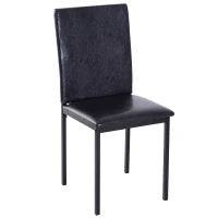 HOMCOM 5pcs Kitchen Dining Table Padded Seat PU Upholstery(m-10)