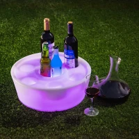 Outsunny Colorful Flash Light Up Atmosphere Party Decor Light Tableware for Party Bar(m-1)