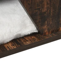 PawHut 2-Level Cat Tree Wooden Activity Tower for Pets with Super Soft Cushions, Fun Cat Feather Rope, and Scratch Posts(m-11)