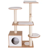 PawHut Multi-Level Cat Tree 32.75" Tall Large Perch & Condo(m-7)