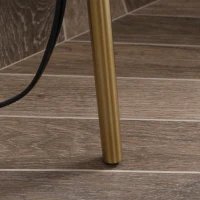 HOMCOM Modern Tripod Floor Lamp, Freestanding Lamp w/ Fabric Lampshade and E26 Base for Living Room, No Bulb - Gold(m-11)