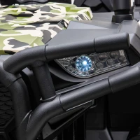 Aosom 12V Kids Ride On Truck, 10Ah Electric Car Off-Road UTV with Bluetooth, Remote Control, Suspensions, USB, MP3, Lights, 3 Speeds & 4 Motors, Green(m-11)