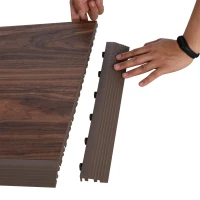 Soozier Portable Dance Floor Tiles, Tap Ballet Trade Show Flooring, PVC, 9 Piece Mats, 5' x 5'(m-5)