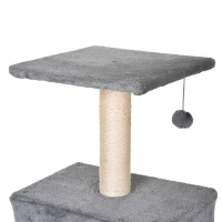 PawHut Cat Tree Tower with Sisal-Covered Scratching Posts and Ladders for Climbing and Playing(m-14)