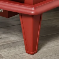 HOMCOM Electric Fireplace Heater, Freestanding Fireplace Stove with Realistic LED Log Flames and Overheating Safety Protection, 1400W, Red(m-15)