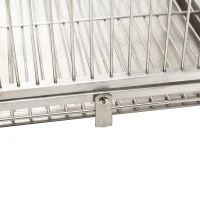 PawHut 25" Bird Carrier Cage Parrot Macaw Cockatiel Travel Cage Stainless Steel Dome Top with Two Feed Bowls(m-10)